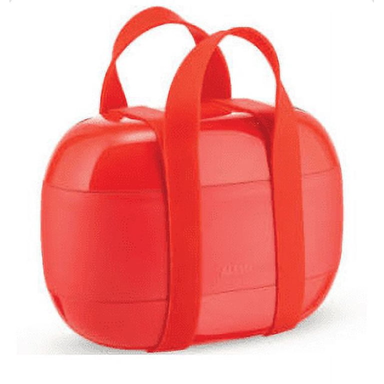 ALESSI FOOD A PORTER 3段 ランチボックス レッド SA02 Alessi SA02 R Food a Porter - 3 Compartment Lunch Box - Red