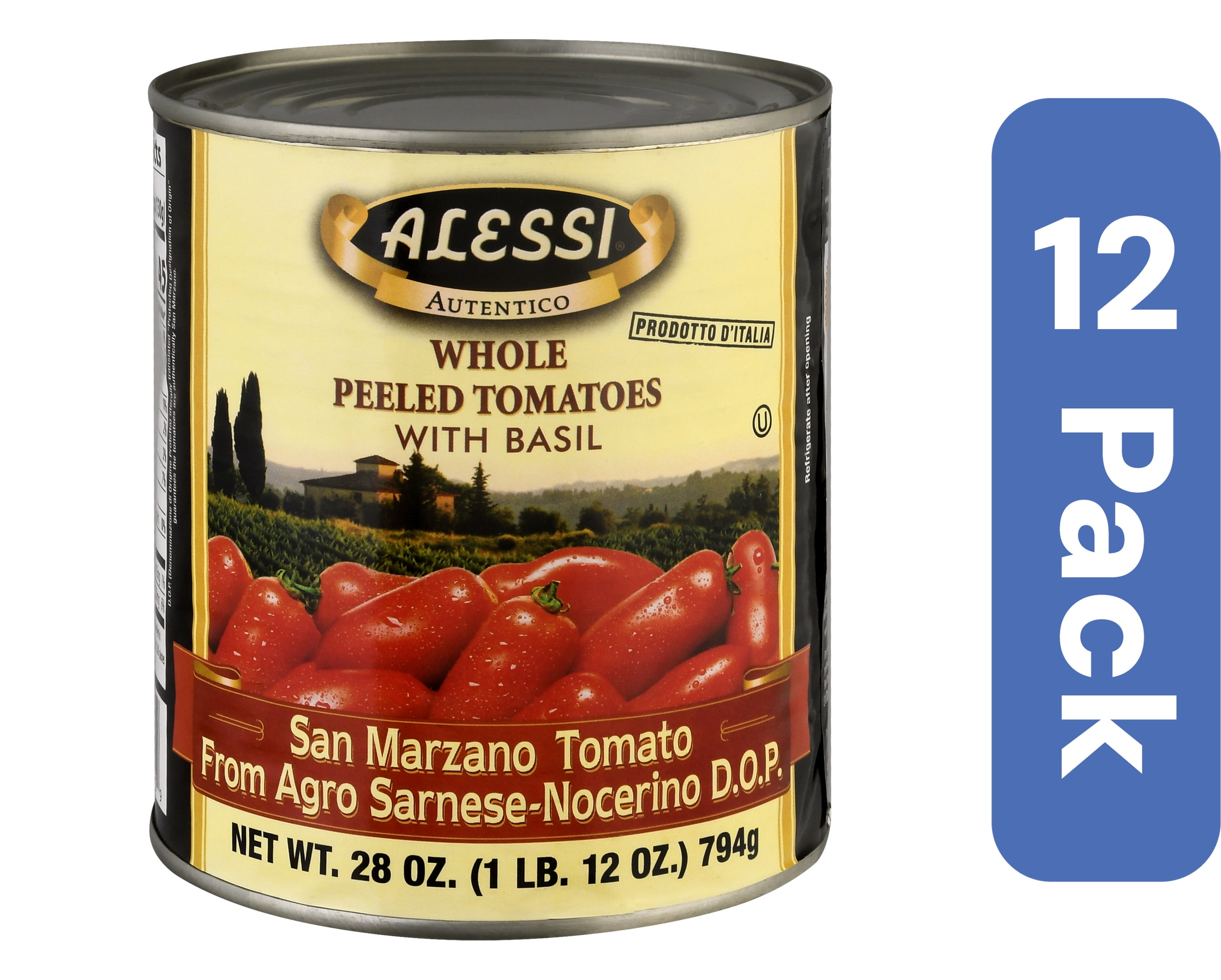 Alessi San Marzano Peeled Tomatoes 28 oz (Pack Of 12)