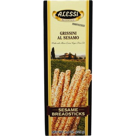 Alessi Breadsticks, 4.4- Boxes Sesame 52.8 Ounce (Pack of 12)