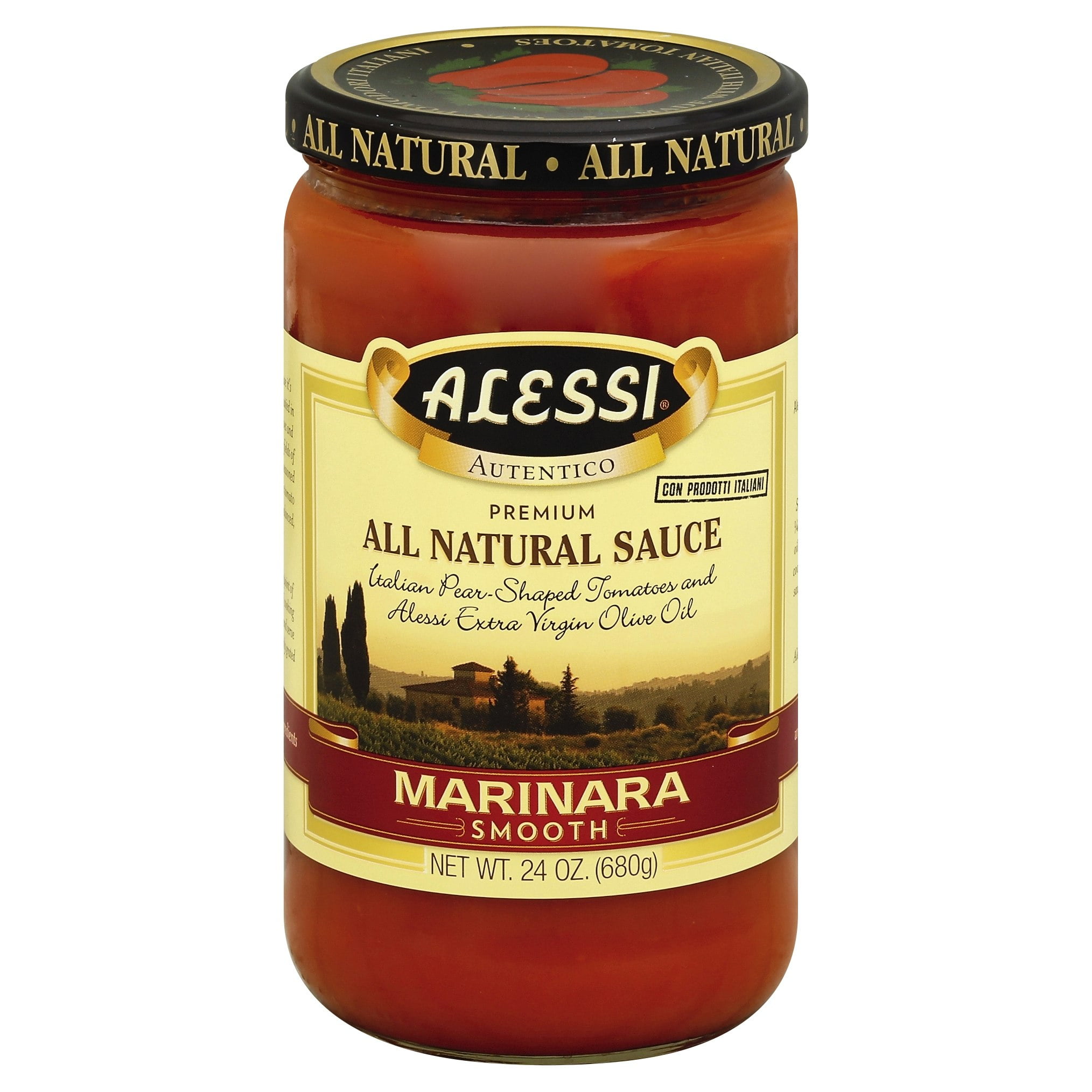 Alessi Smooth Marinara Sauce, 24 oz, (Pack of 6)