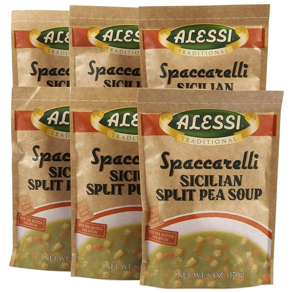Alessi Split Pea Soup- 6 oz, 6 pk
