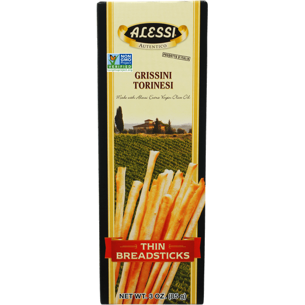 Alessi Thin Wheat Breadsticks, Ready to Eat, 3 oz Boxes