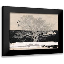 Alessio, Aprile 14x11 Black Modern Framed Museum Art Print Titled - Silver Tree