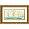 thumbnail image 1 of Alessio, Aprile 14x9 Gold Ornate Wood Framed with Double Matting Museum Art Print Titled - Tree Lines Gold, 1 of 4