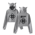 thumbnail image 1 of Alesso Short Hoodie Casual Pullover Unique Womens Clothing Fashion Cat Ear Sweatshirt, 1 of 2