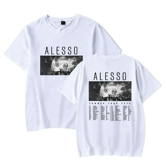 Alesso Tour 2024 Merch T-Shirt Women Men Crewneck Short Sleeve Summer Fashion Tee