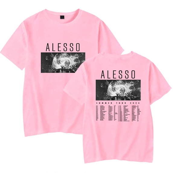 Alesso Tour 2024 Merch T-Shirt Women Men Crewneck Short Sleeve Summer Fashion Tee