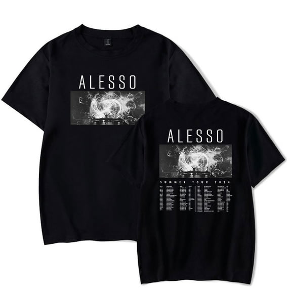Alesso Tour 2024 Merch T-Shirt Women Men Crewneck Short Sleeve Summer Fashion Tee