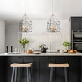 thumbnail image 1 of Alestair Modern Geometric Cage Chandelier Black and Gold Candle Pendant Ceiling Lights - Black and Gold - D11" x H24.5", 1 of 5