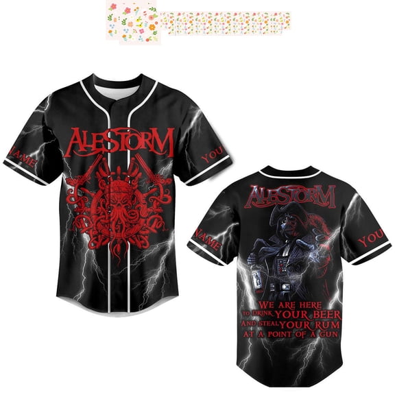 Alestorm Drink Your Beer And Steal Your Rum Personalized Baseball Jersey