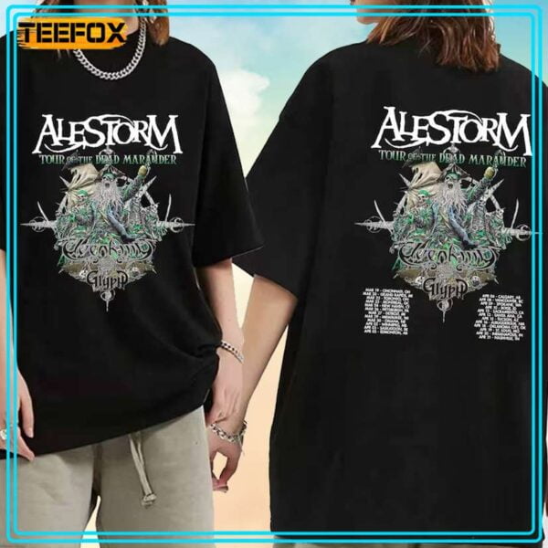 Alestorm Tour Of The Dead Marauder 2024 Concert Music TShirt