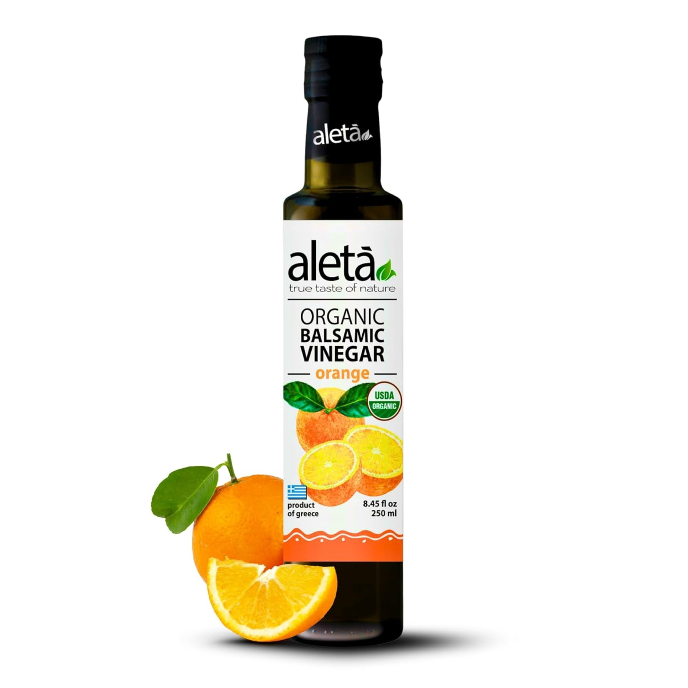 Aleta Organic Orange Infused Balsamic Vinegar, 8.45 Fl Oz