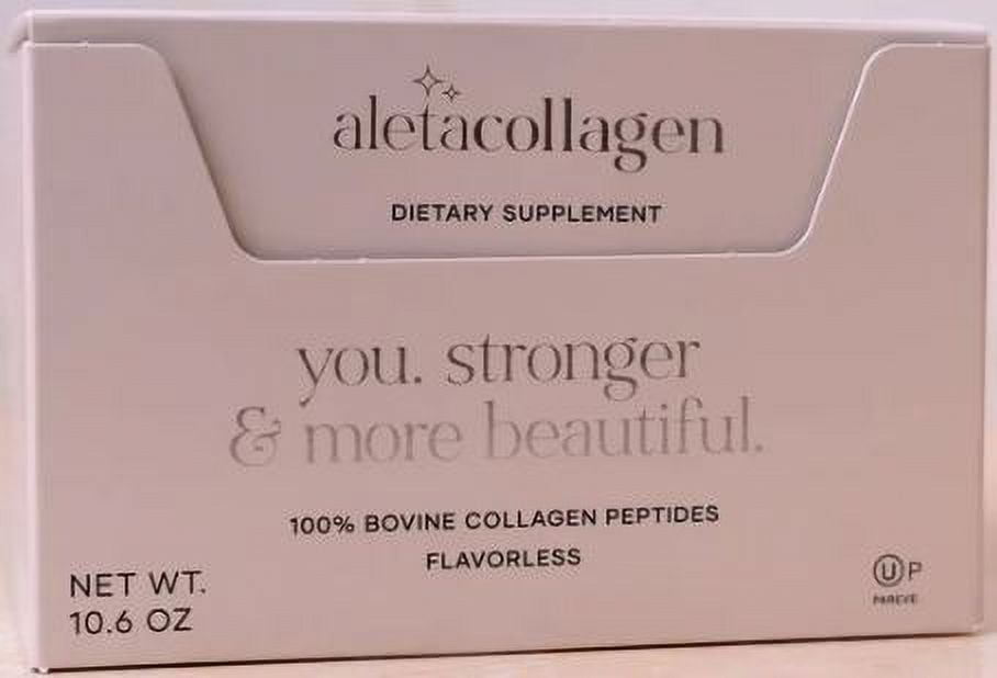 AletaCollagen Kosher 100 Hydrolyzed Bovine Collagen Packets Passover 10.6 OZ