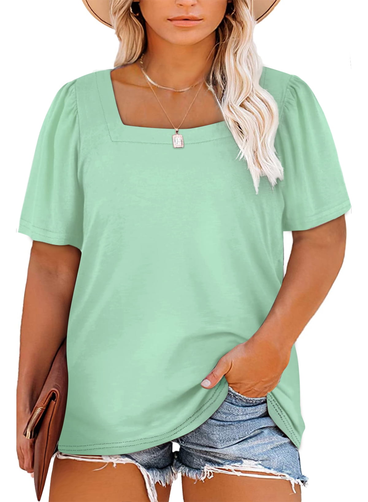 BesserBay Girls' Ruffle Short Sleeve Top - Textured Crew Neck Summer Blouse For Ages 6-14 Years