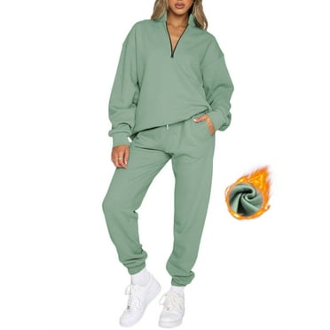 Aleumdr Tracksuit Outfit Jogger Set Moisture Sweatsuits for Women's XL
