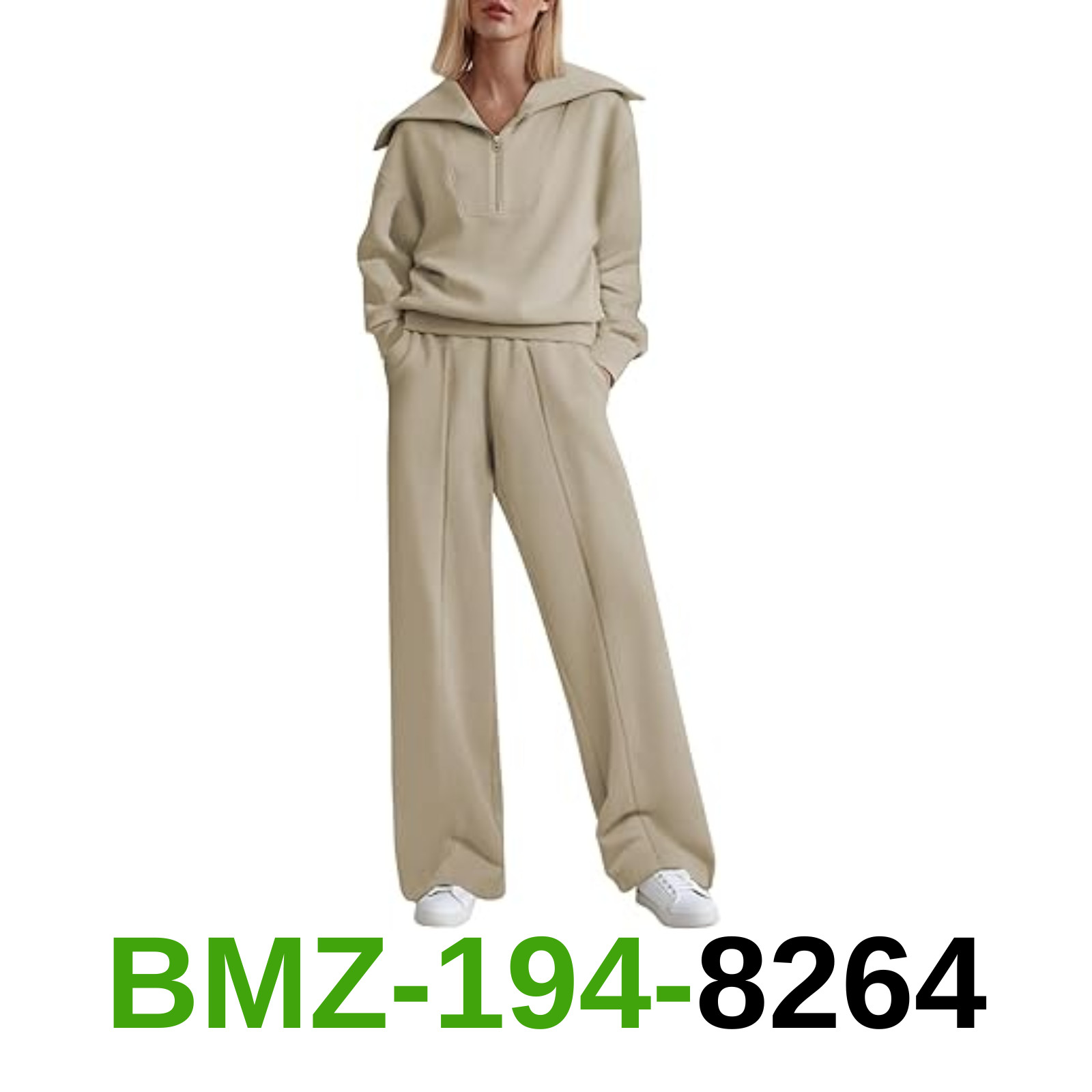 Two Piece Outfit Sweatsuit Wide Leg Sweatpant Lounge Matching Sets, L