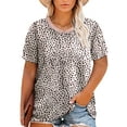 thumbnail image 1 of Aleumdr Women Plus Size Tops for Women Summer Basic T-Shirts Casual Crew Neck Tunics Tops Apricot 3XL, 1 of 7