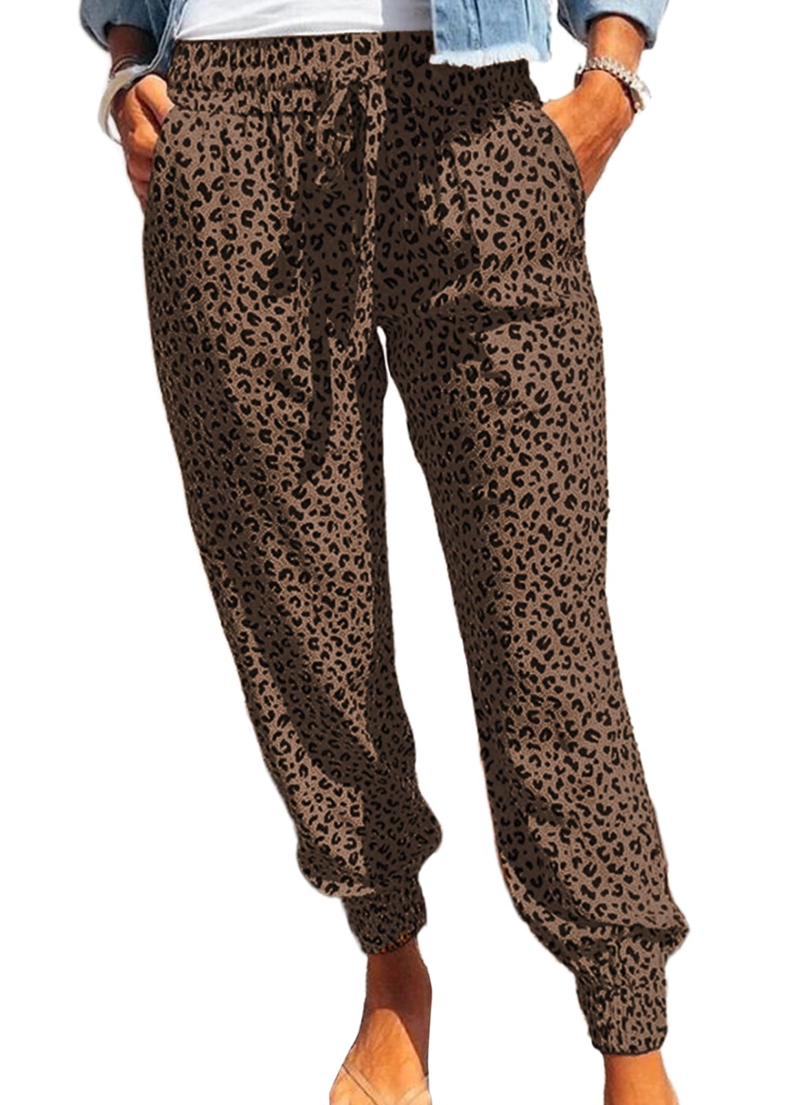 Women's leopard joggers on sale