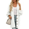 thumbnail image 1 of Aleumdr Women's Lightweight Cardigans Long Sleeve Button Down Sweater Casual Cable Knit Cardigan White M, 1 of 6