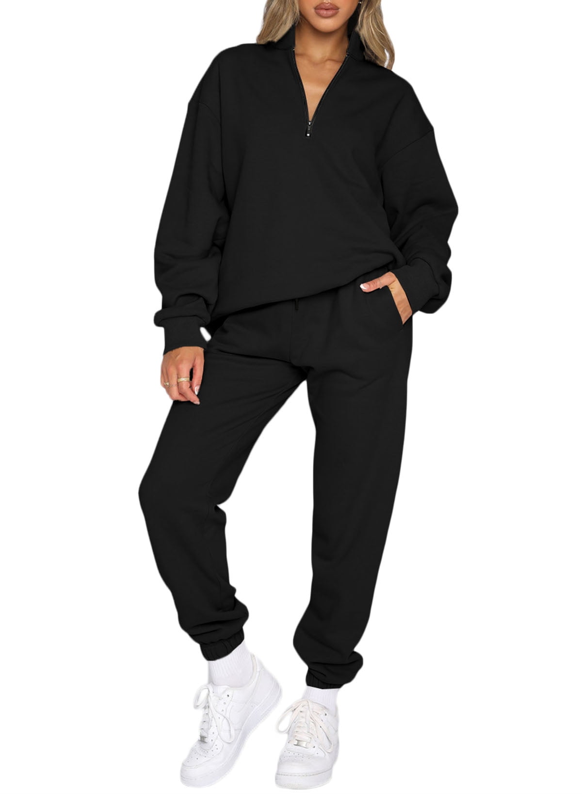 Aleumdr Women's Lounge Sets Long Sleeve Pullover and Sweatpants Sweatsuits (Women's), Sizes XL