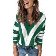 thumbnail image 1 of Aleumdr Women's V Neck Sweater Lightweight Pullover Long Sleeve Soft Loose Basic Sweater Tops 8 10, 1 of 9