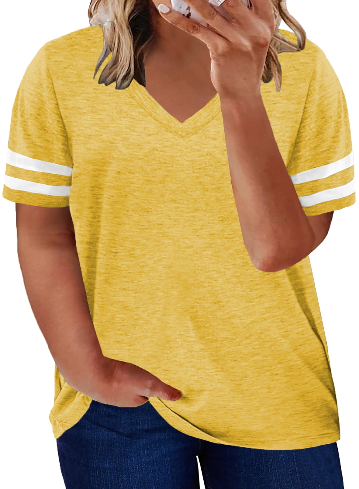 yellow t shirt women's walmart