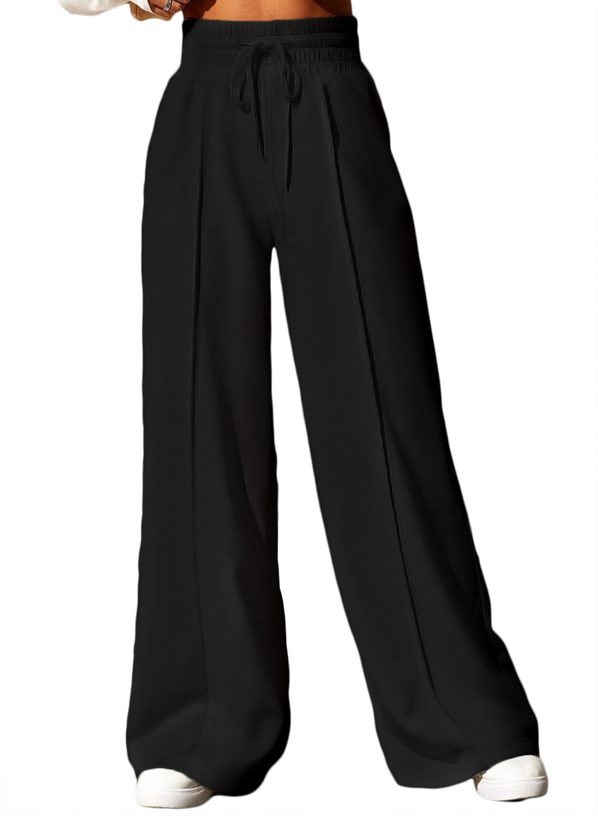 Black high waisted track pants hotsell