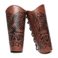 thumbnail image 1 of AlevRam 2-Pack Viking Bracers for Adults, Adjustable PU Faux Leather Medieval Arm Guards, Knight Gauntlet for Cosplay Costume, 1 of 6