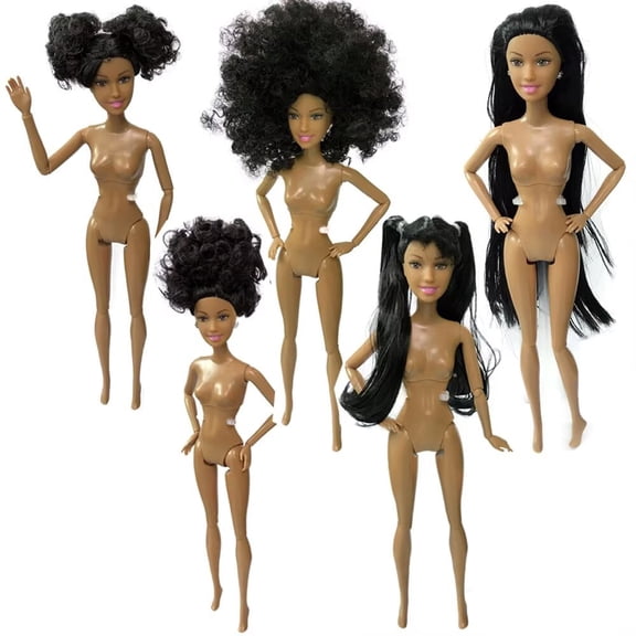 AlevRam 3 Pack 12 inch Fashion Dolls with Hair, Fully Jointed Moveable Body Plastic Dolls for Kids, Assorted Styles Doll Set for Dress Up Play