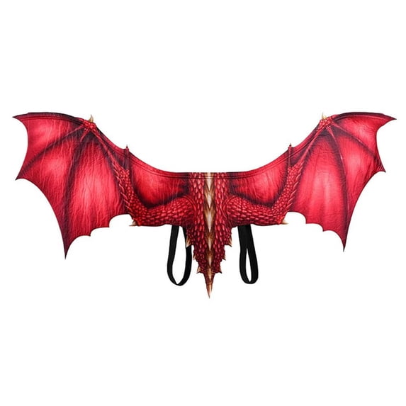 AlevRam Adult Dragon Wings Costume Accessory, Lightweight Adjustable Fantasy Wings for Halloween Cosplay, Carnival Festival Party Outfit Prop for Men and Women, Black Green Red Blue Yellow Purple