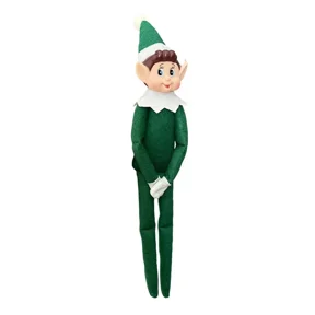 AlevRam Poseable Christmas Elf Doll, Green Classic Elf, Holiday Decor, 1 Count