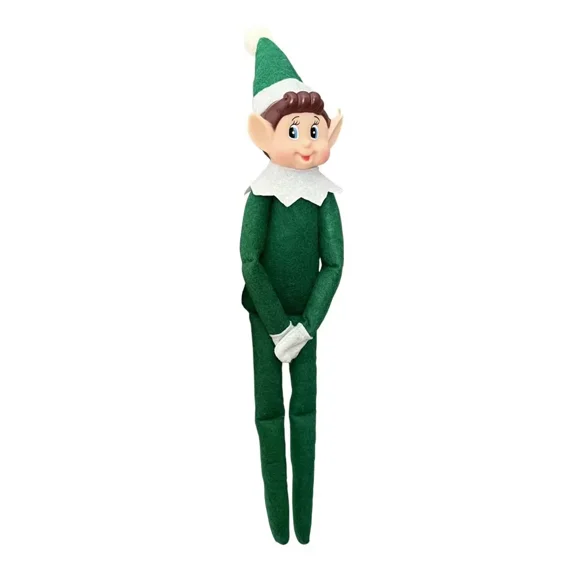 AlevRam Poseable Christmas Elf Doll, Green Classic Elf, Holiday Decor, 1 Count