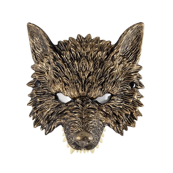 AlevRam Wolf Animal Half Face Mask for Adults, Lightweight Foam Costume Mask for Halloween Cosplay Masquerade Carnival Party