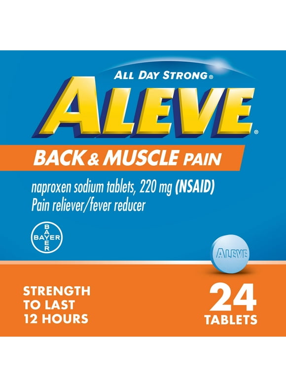 Aleve Back & Muscle Pain Reliever Naproxen Sodium Tablets, 24 Count