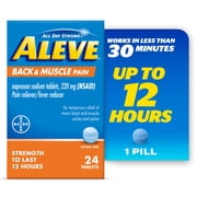 Aleve Back & Muscle Pain Reliever Naproxen Sodium Tablets, 24 Count