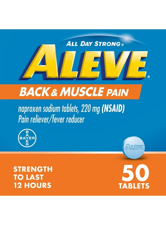 Aleve Back & Muscle Pain Reliever Naproxen Sodium Tablets, 50 Count
