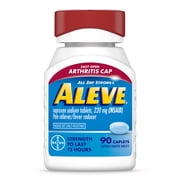 Aleve Pain Relief Caplets Easy Open Arthritis Cap, Naproxen Sodium, 90 Count