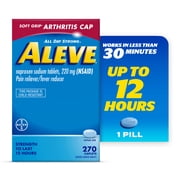 Aleve Caplets Soft Grip Arthritis Cap Naproxen Sodium Pain Reliever, 270 Count