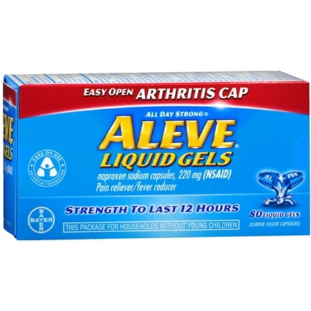 Aleve Liquid Gels Easy Open Arthritis Cap 80 Liquid Gels (Pack of 4)