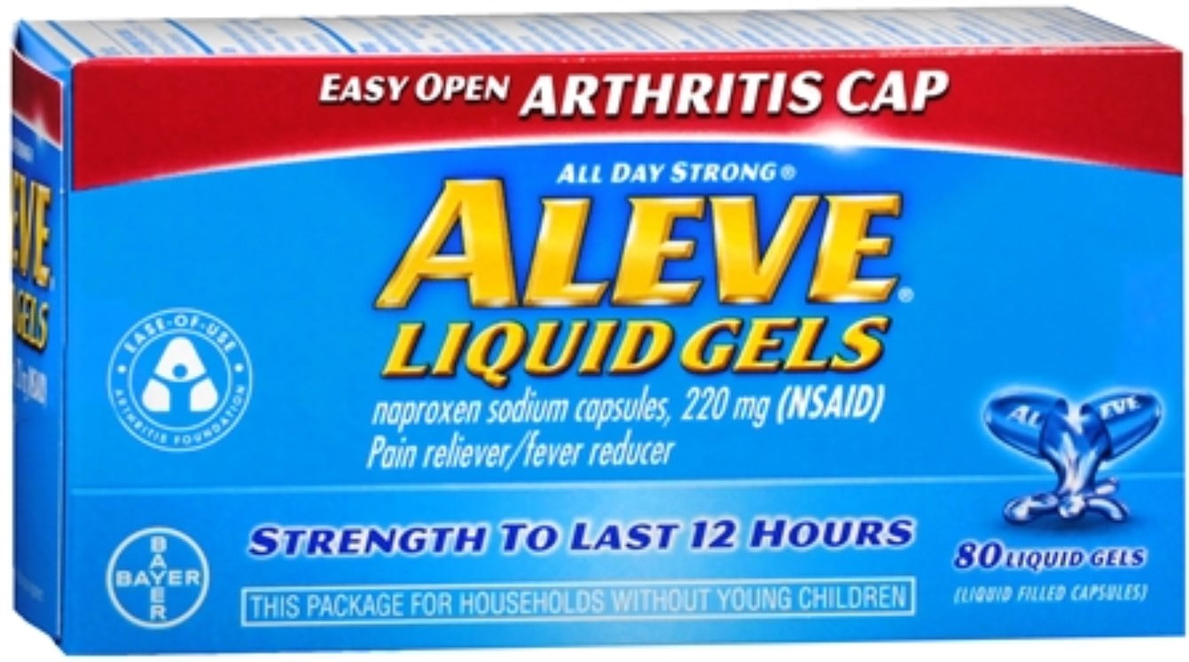 Aleve Liquid Gels Easy Open Arthritis Cap, 80 Liquid Gels