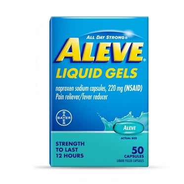 Aleve Liquid Gels Naproxen Sodium Pain Reliever, 50 Count