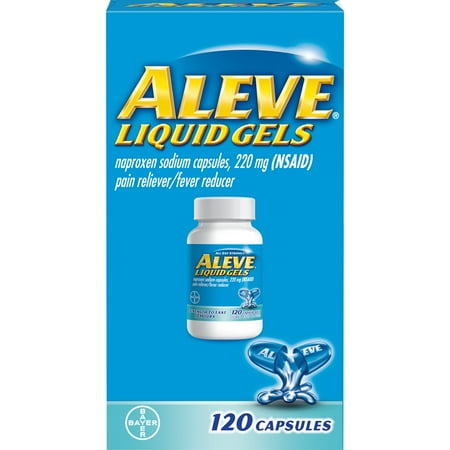 Aleve Liquid Gels with Naproxen Sodium Pain Reliever/Fever Reducer, 220 mg, 120 ct