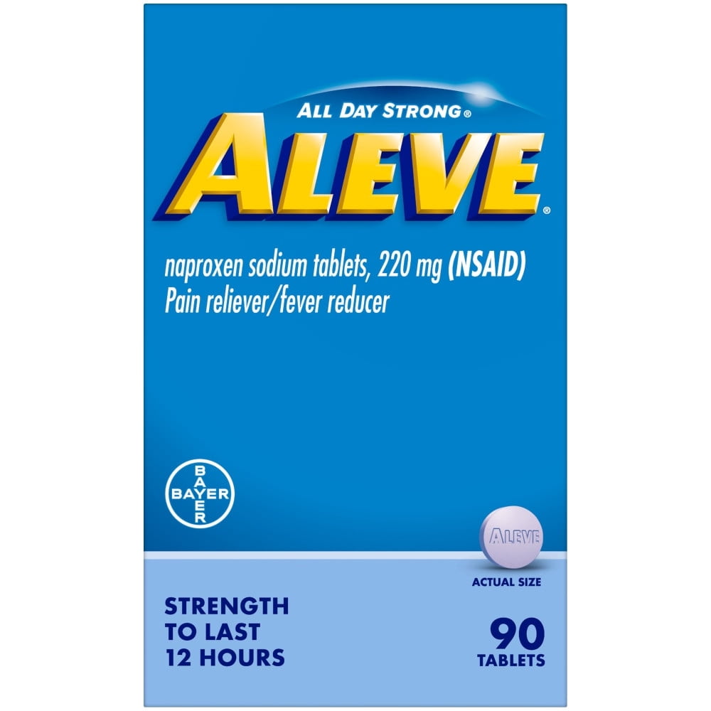 Aleve Naproxen Sodium Pain Reliever - Fever Reducer -- 220 Mg - 90 Tablets