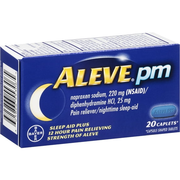 Aleve PM PM Pain Relief Caps, 20 CT (Pack of 3)