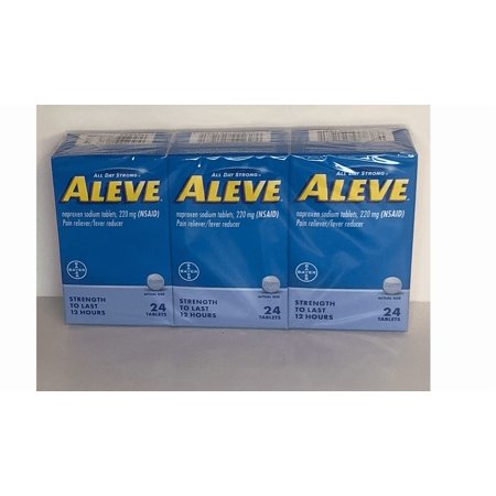 Aleve Pain Reliever/Fever Reducer Caplets, 24 ea