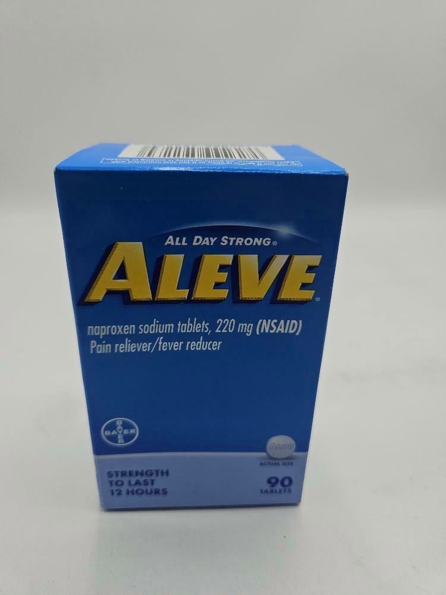 Aleve Pain Reliever/Fever Reducer Tablets - 90 Tablets HSA/FSA Eligible ...