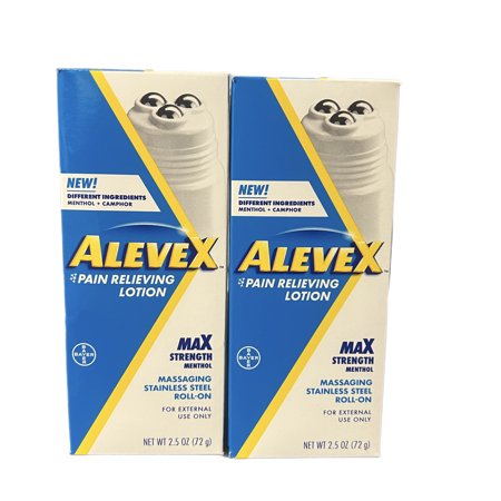 Aleve Pain Relieving Lotion with Rollerball 2.5 oz (Pack of 2)