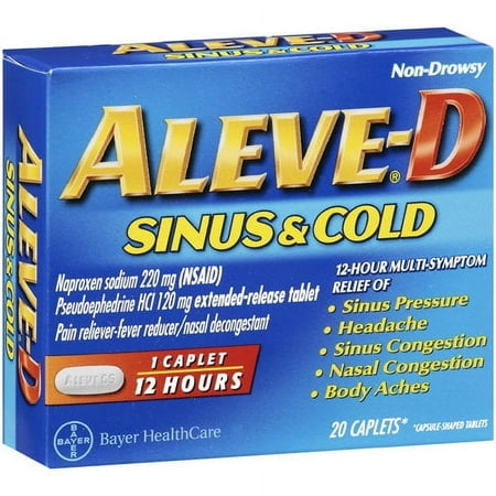 Aleve-D Sinus and Cold Caplets Multi-Symptom Relief, 20 count