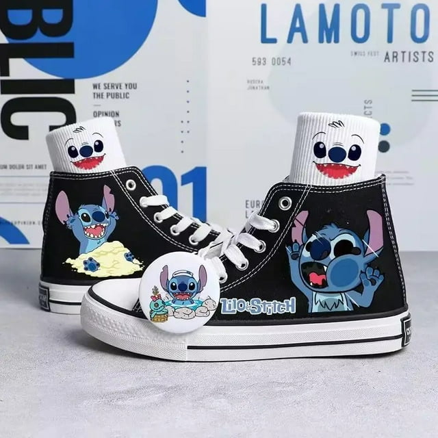 Alex 2025 Disney Spring/Summer Stitch Sneakers, Cartoon HighTop Casual