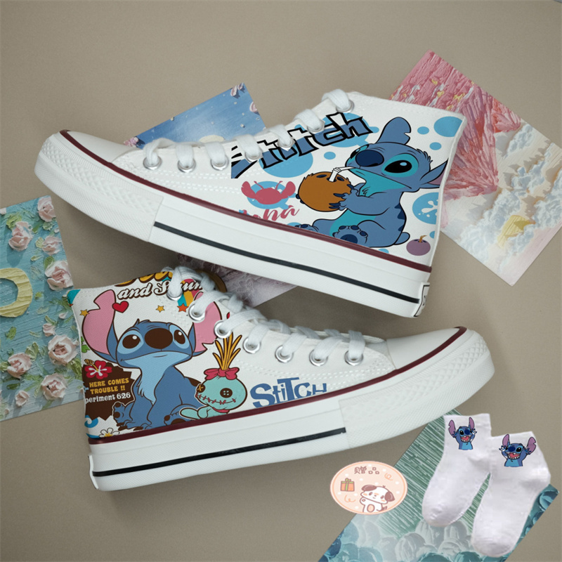 Alex 2025 Kawaii Disney Stitch Canvas Shoes Cartoon New Men's/women's
